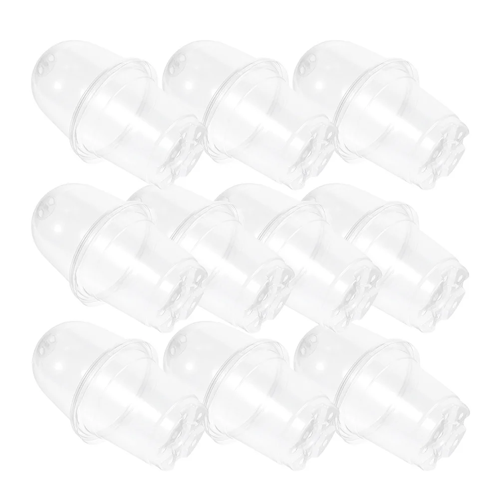 

10 set Plastic Plant Pots With Drainage Holes For Succulent Indoor Nursery Garden Planter Nursery Pots Supplies Seedling Pot