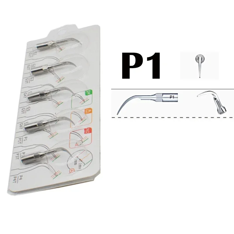 

5PCS Dental fit EMS Woodpecker P1 Ultrasonic Scaler Scaling Tips Handpiece