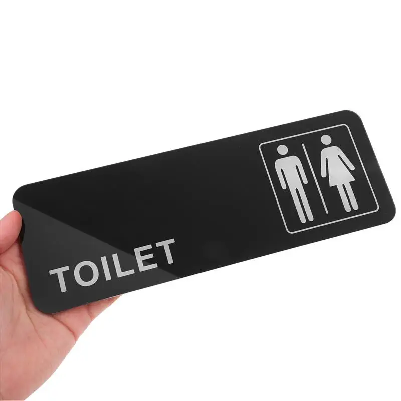 2pcs Acrylic Bathroom Sign Men Women Restroom Signs Door Plaques Guide Sign For Shop Offices Businesses Hotel Bar