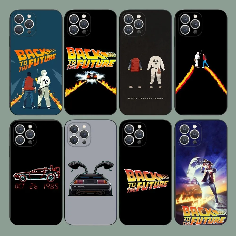 

Movie B-Back To The F-Future Phone Case For iPhone 15,14,13,12,11,Plus,Pro Max,XS,X,XR,SE,Mini,8,7 Soft Silicone Black Cover