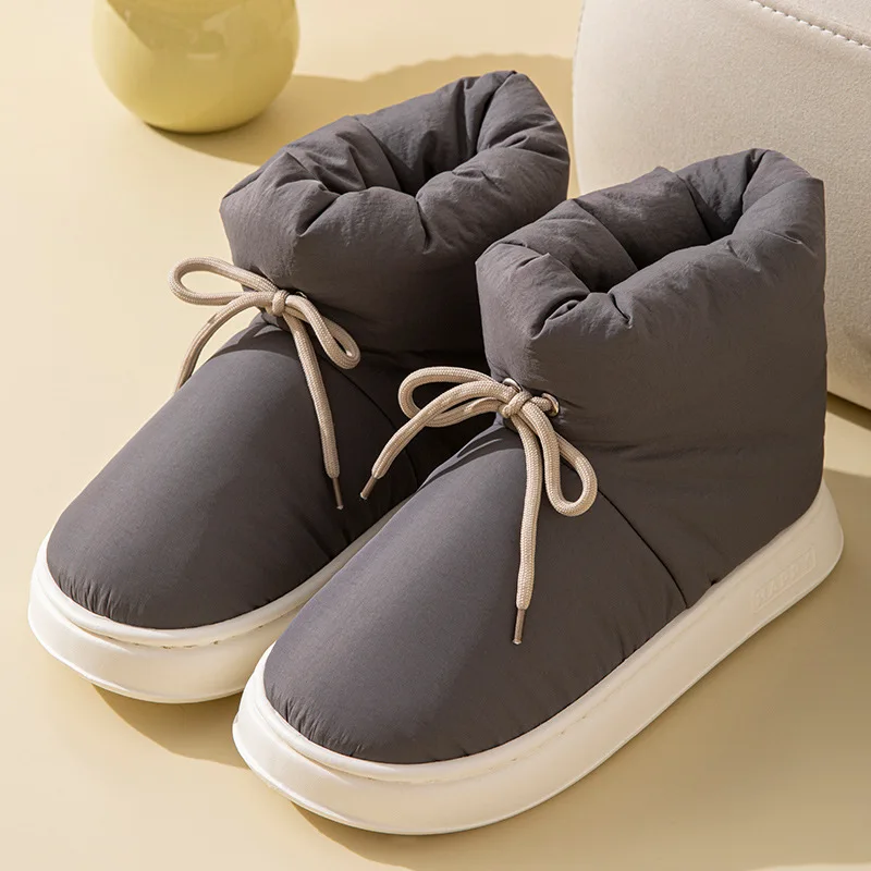 Winter Women's Cotton Boots Keep Warm Mens Snow Boots Plush Comfortable Women Ankle Boots Lace Up Women Shoes Men Shoes Hot Sale