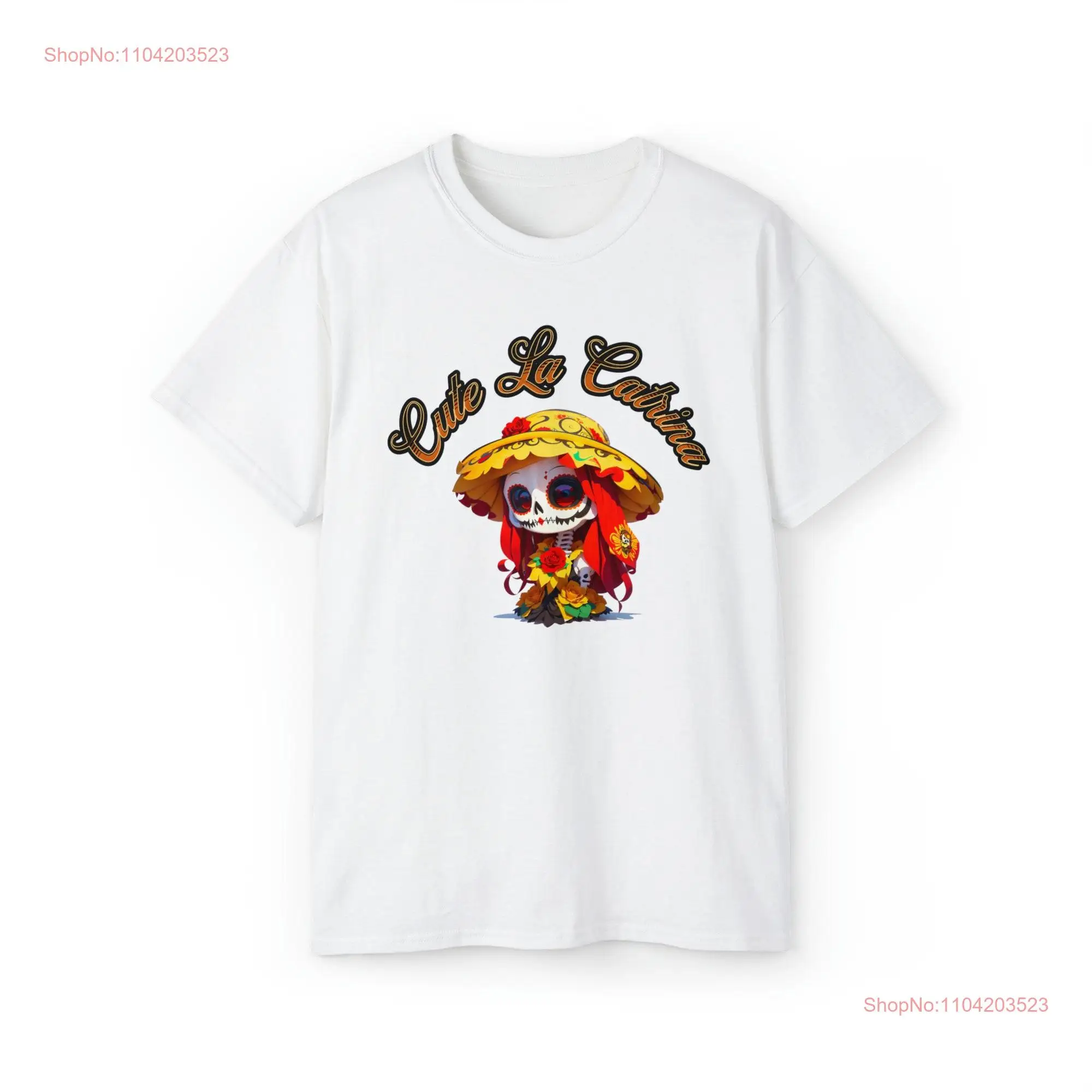 Cute Catrina Halloween shirt Day of the Dead Dia de Los Muertos Sugar Skull Ultra Cotton T long or short sleeves