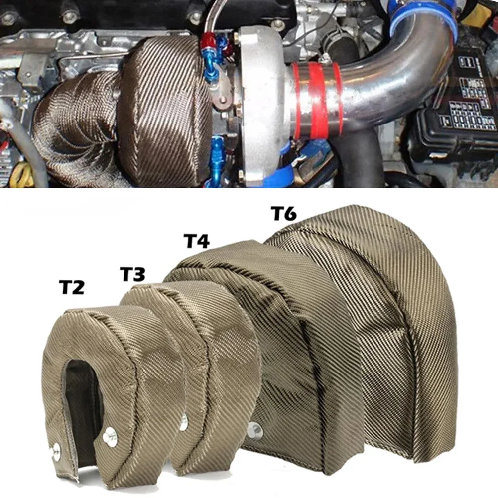 

Car Turbo Heat Shield Cover T2 T3 T4 T6 Fire-Retardant Wrapped Turbine Turbocharger Wrap Cover Heat-insulated Turbine Blanket