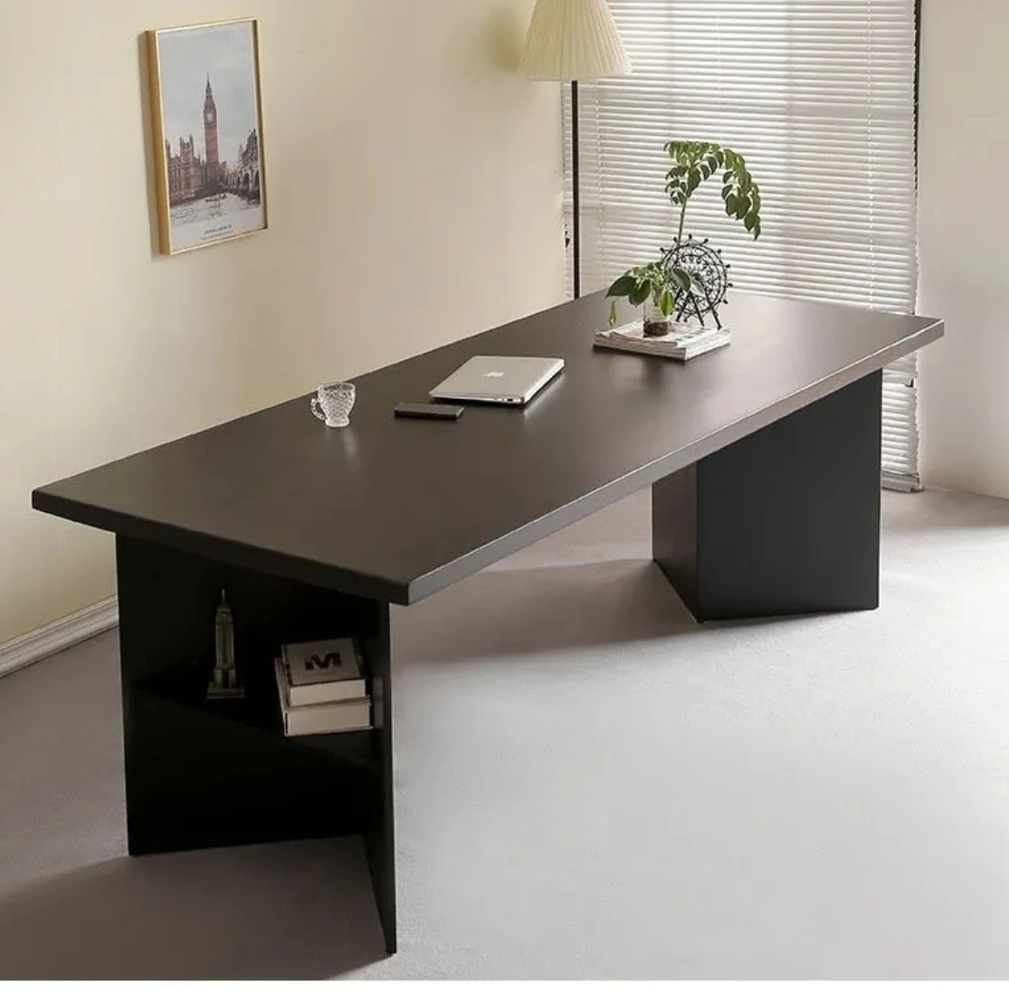 Light luxury solid wood boss desk modern computer desk long table simple plate rectangular workbench desk