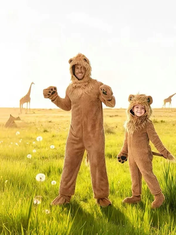 성인용 로우인 사자 의상 파티 공연복 야생 사자 왕 변신 파티 공연 의류