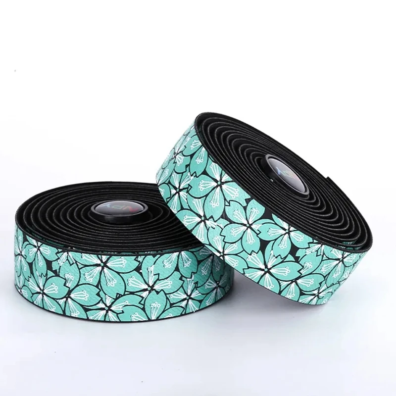 Bike Bar Tape Sakura-Pattern Road Bicycle Handlebar Cover Bike Handles Strap Anti Slip Shock Handles Tape