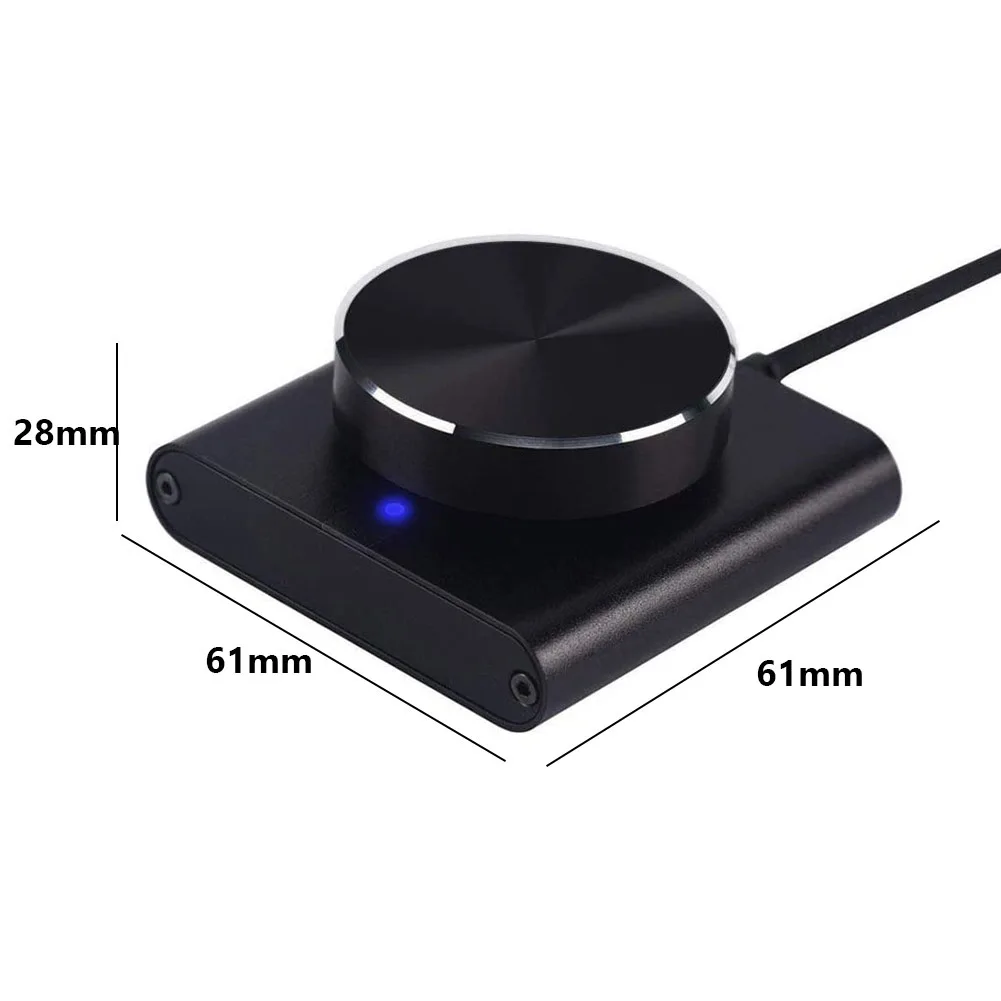 USB Volume Control Knob Audio Controller with Play/Pause/Back/Forward Volume Adjustment Knob with USB Cable for Windows/ Os