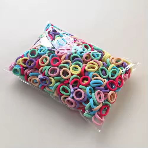 100/300/500Pcs Hair Bands for Children Colorful Nylon Scrunchie Hair Ties Rubber Band Kids Elastic Leagues Girl Hair Accessories - Image 5