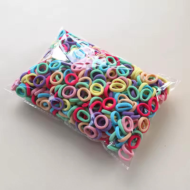100/300/500Pcs Hair Bands for Children Colorful Nylon Scrunchie Hair Ties Rubber Band Kids Elastic Leagues Girl Hair Accessories - Image 5