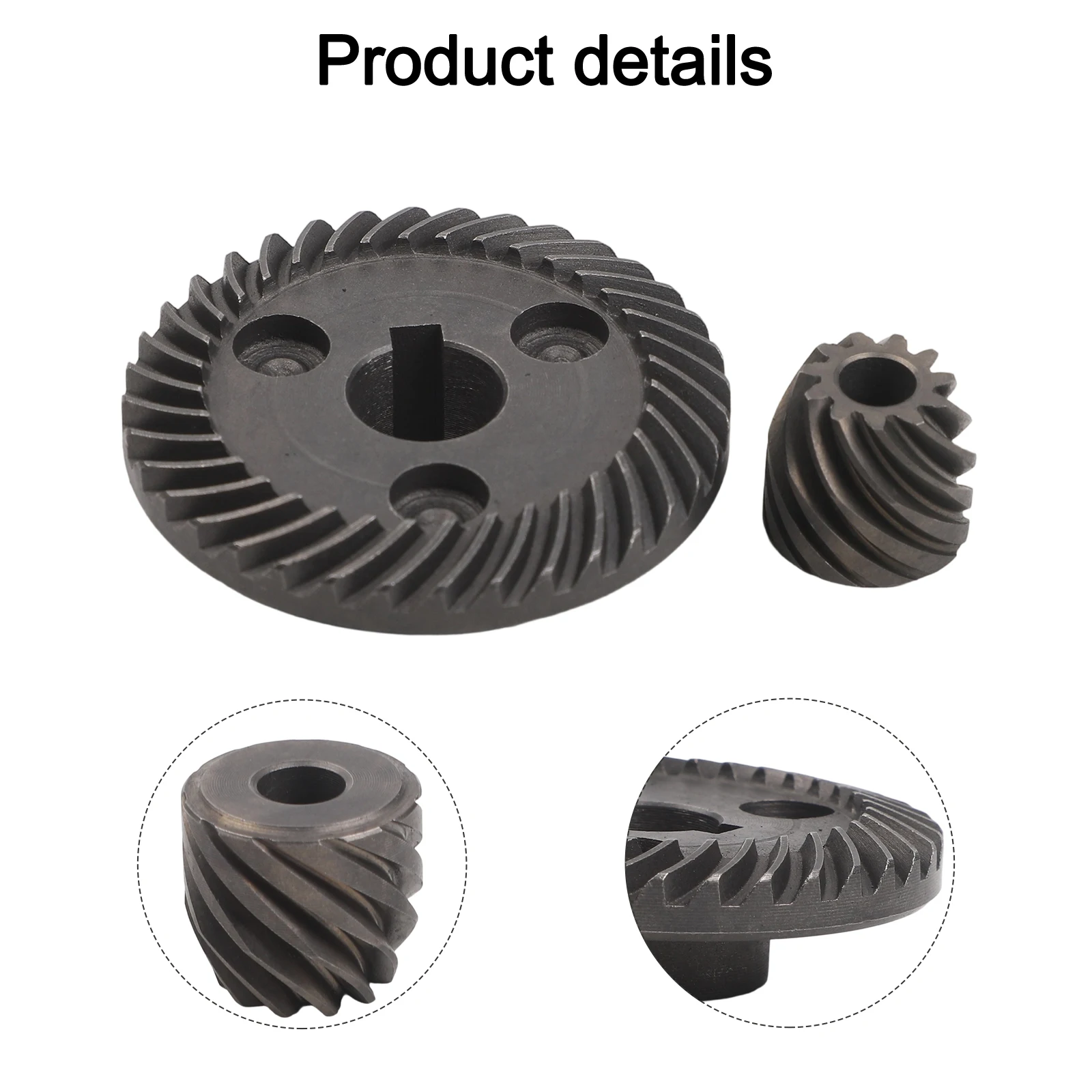 Spiral Bevel Gear Set for Angle Sander 9556NB and Compatible Models Metal Gear for Shaft Direction Adjustment Repair Part
