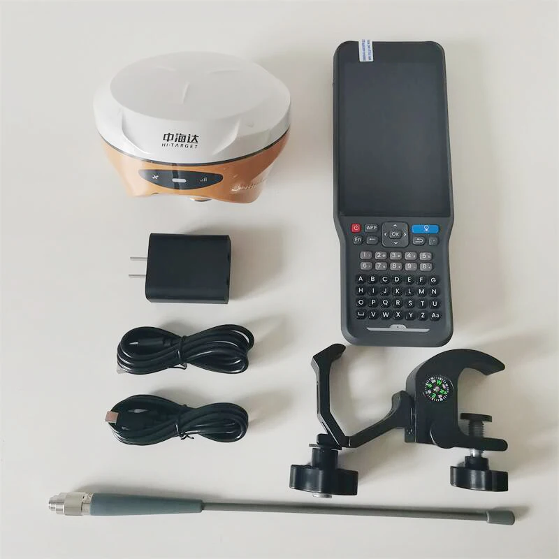 In Stock V300 Gps Rtk GNSS Receiver Base and Rover Complete Set Land Survey Equipment 1408 Channels High Precision Measurement