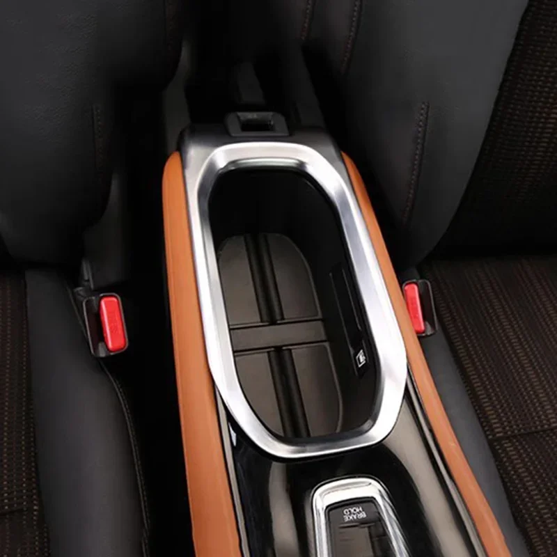 Для Honda Vezel HRV HR-V 2015-2020 декоративные аксессуары ABS хромированная наклейка на крышку чашки с водой на центральной консоли автомобиля