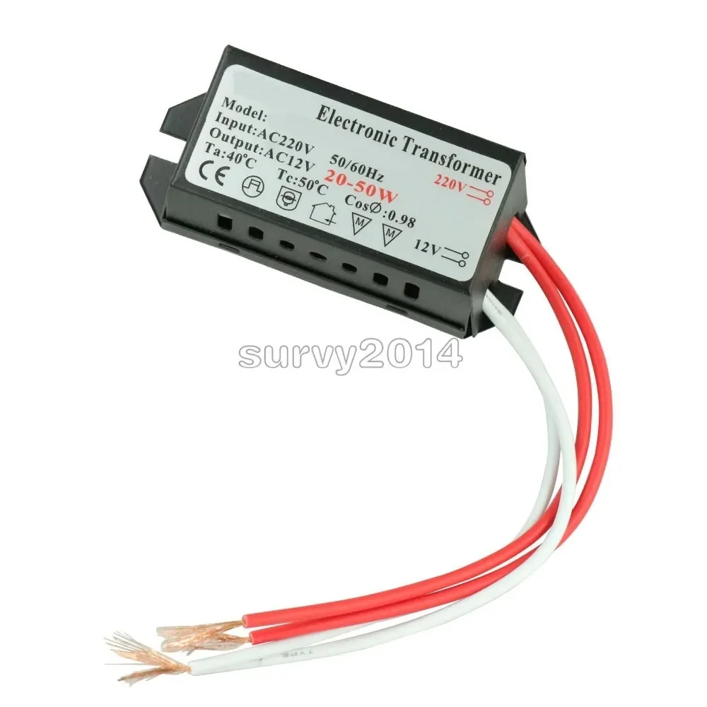 AC 220V to 12V 20-50W LED Transformer for Lighting Halogen Lamp Electronic Converter Voltage LED Transformer Power Supply