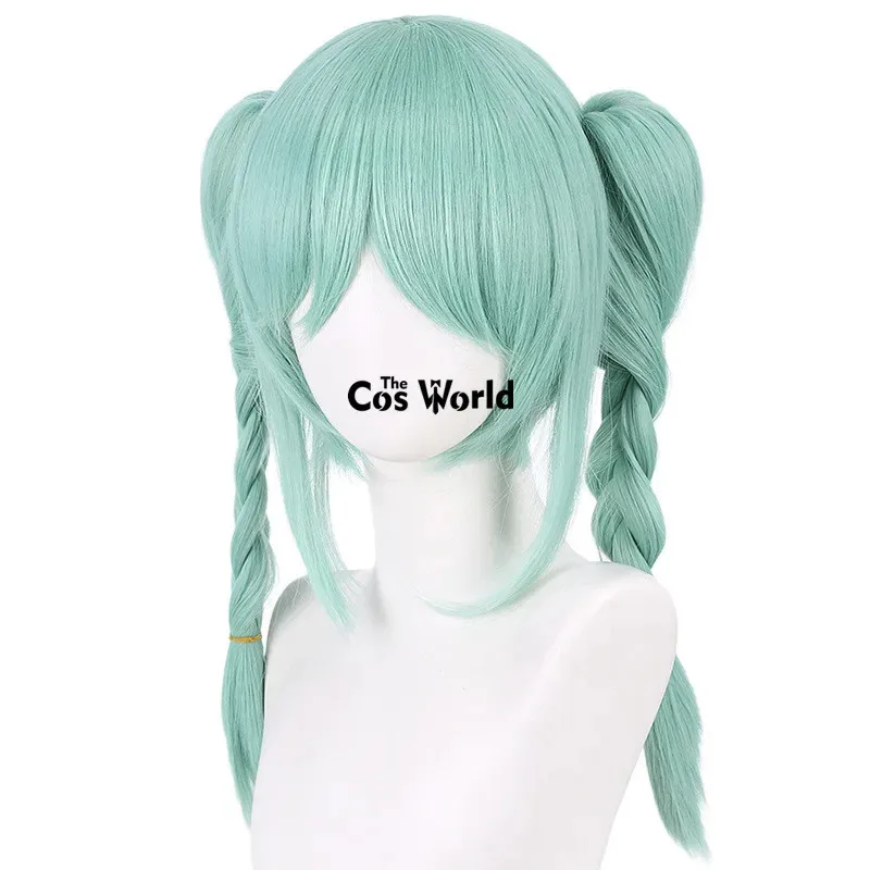 الحب لايف نجم ليلا Onitsuka توماري النعناع 40 سنتيمتر طويل أنيمي تأثيري الباروكات الألياف مقاومة للحرارة الشعر الاصطناعية + غطاء شعر مستعار #3