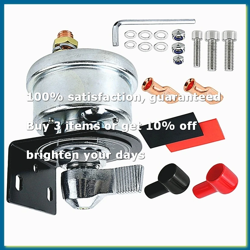 200A 12V Battery Disconnect Switch Heavy Duty, Battery Cut Off Shut Off Kill-Switch with Side Post Mounting Bracket