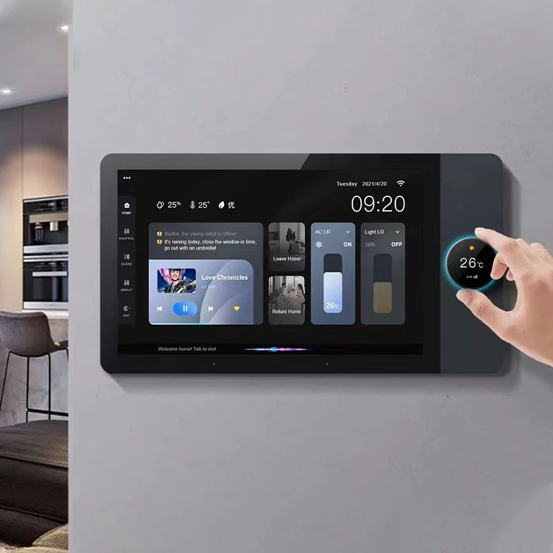 

2025 Smart Home Zigbee Gateway Wifi Zigbee Smart Control Panel 8 Inch Multi-Function Music Wall Touch Screen Center