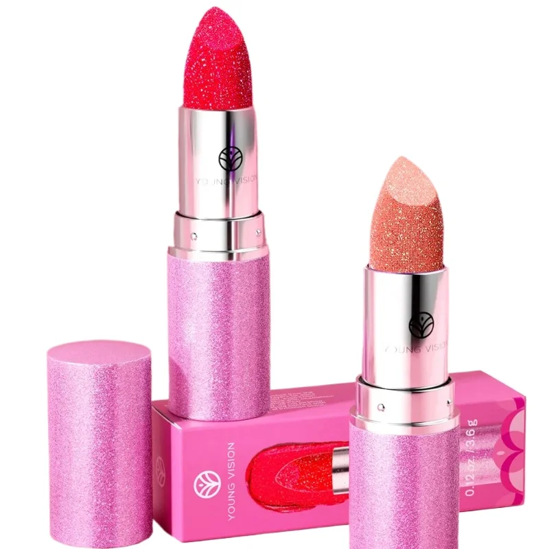 

*Lipstick multi-function pearl lipstick eye shadow purple powder metallic lipstick cosmetics