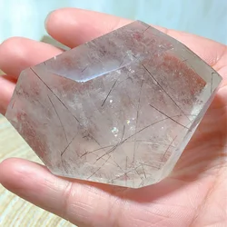 Natural Crystals Clear Quartz With Rutile Free Form Rainbow High Quality Healing Home Decorations Room Decor Gift Mineral