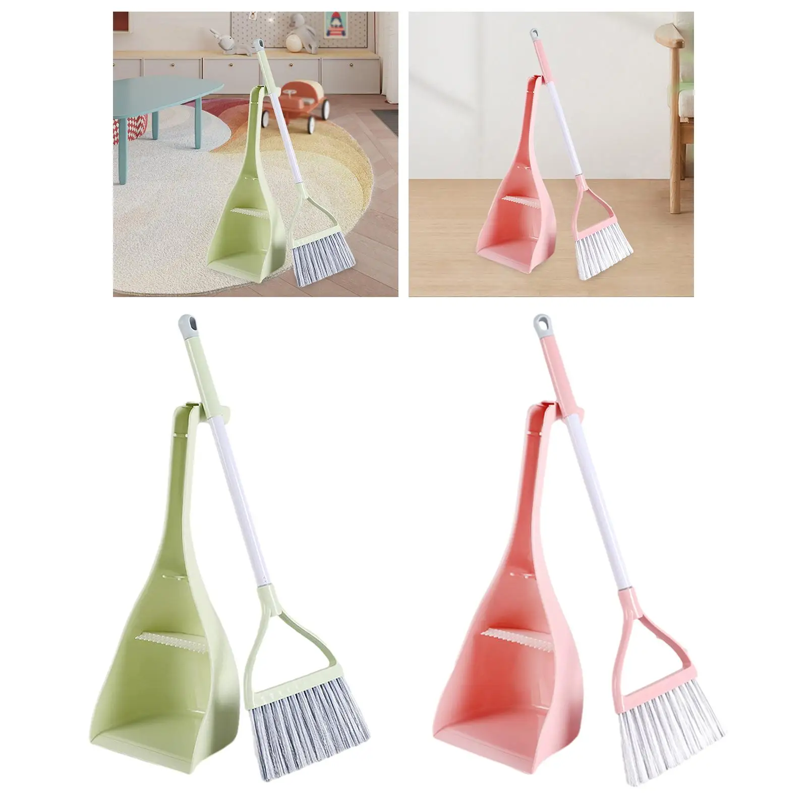 Small Broom and Dustpan Set Little Housekeeping Helper Set Holiday Gifts Educational Kids Broom Set for Ages 3-6 Kindergarten