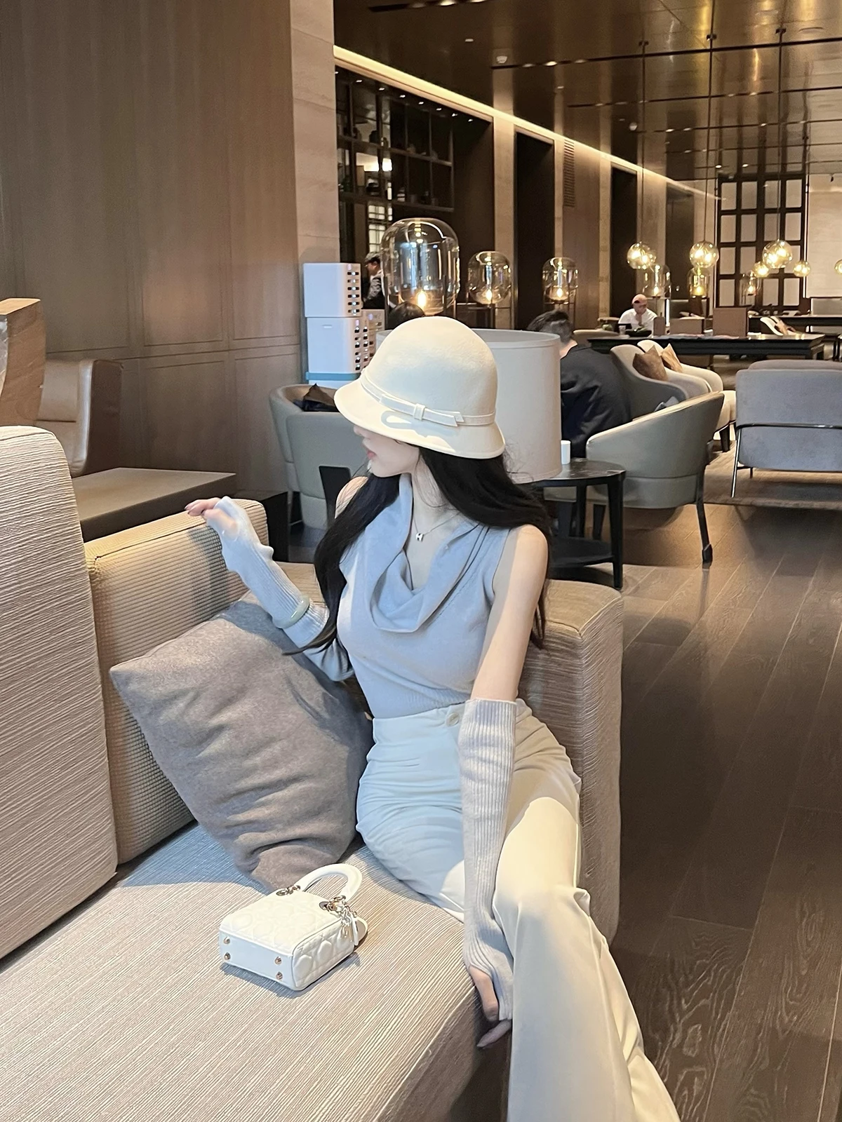 

Женская вязаная футболка CCZEE Roman Holiday из 100% шерсти, приталенный крой, уникальный винтажный дизайн, сексуальная, длинный рукав, стандартный крой