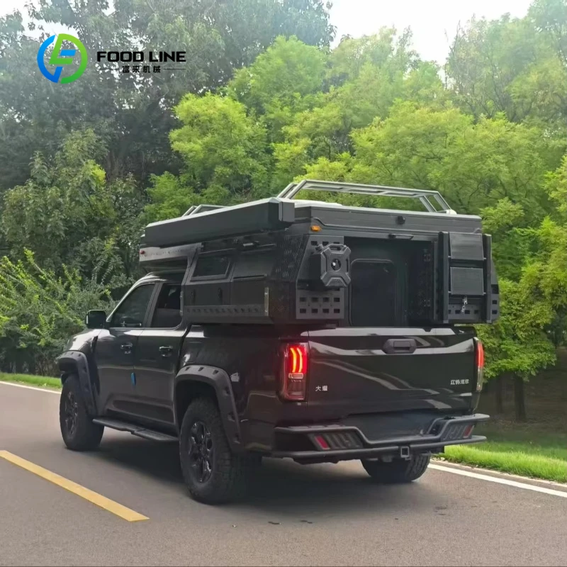 Customized Lightweight Pickup Camper Quick Install Standard Pick Up Truck Camper for Caravan Pop Up Camper for Pickup Truck