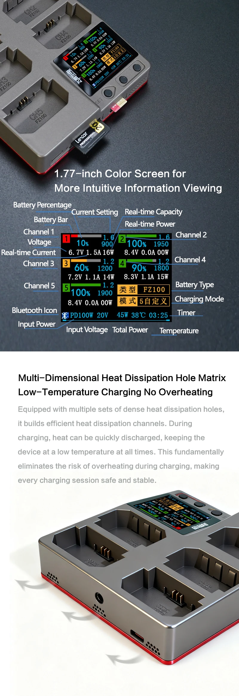 Hohem iSteady MT2 Handheld Gimbal Stabilizer Selfie Stick Extension Rod with AI Magnetic Fill Light Full Color Video Lighting