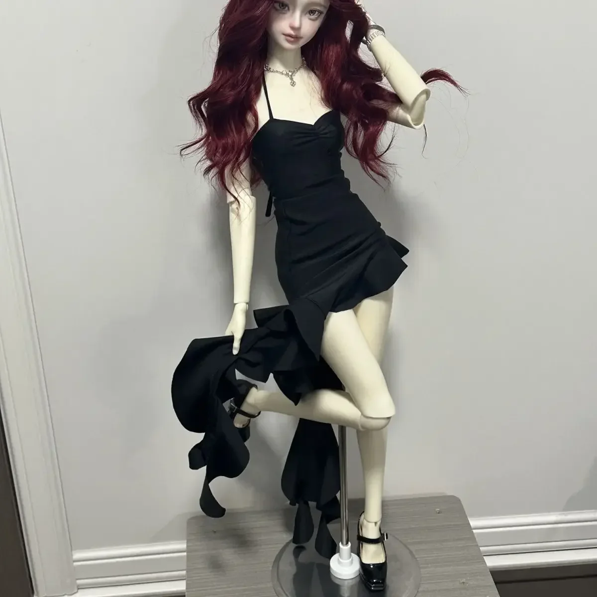 (Personalizzato) 1/4 1/3 Vestiti per bambole Bordo con volant Abito a canotta per 45/60 cm Bjd Doll Girl Toy Play House Accessori per bambole, senza bambola