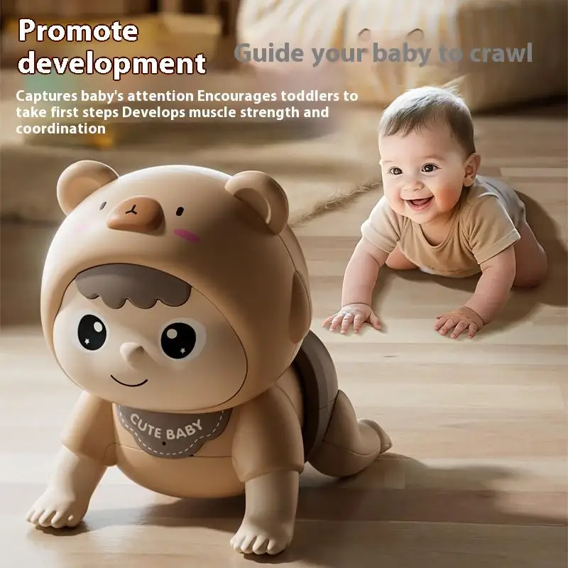 

Baby Learning Toy: Electric Doll for Climbing Practice; Comes with Sounds for Babies - 0-12 Months; Gift
