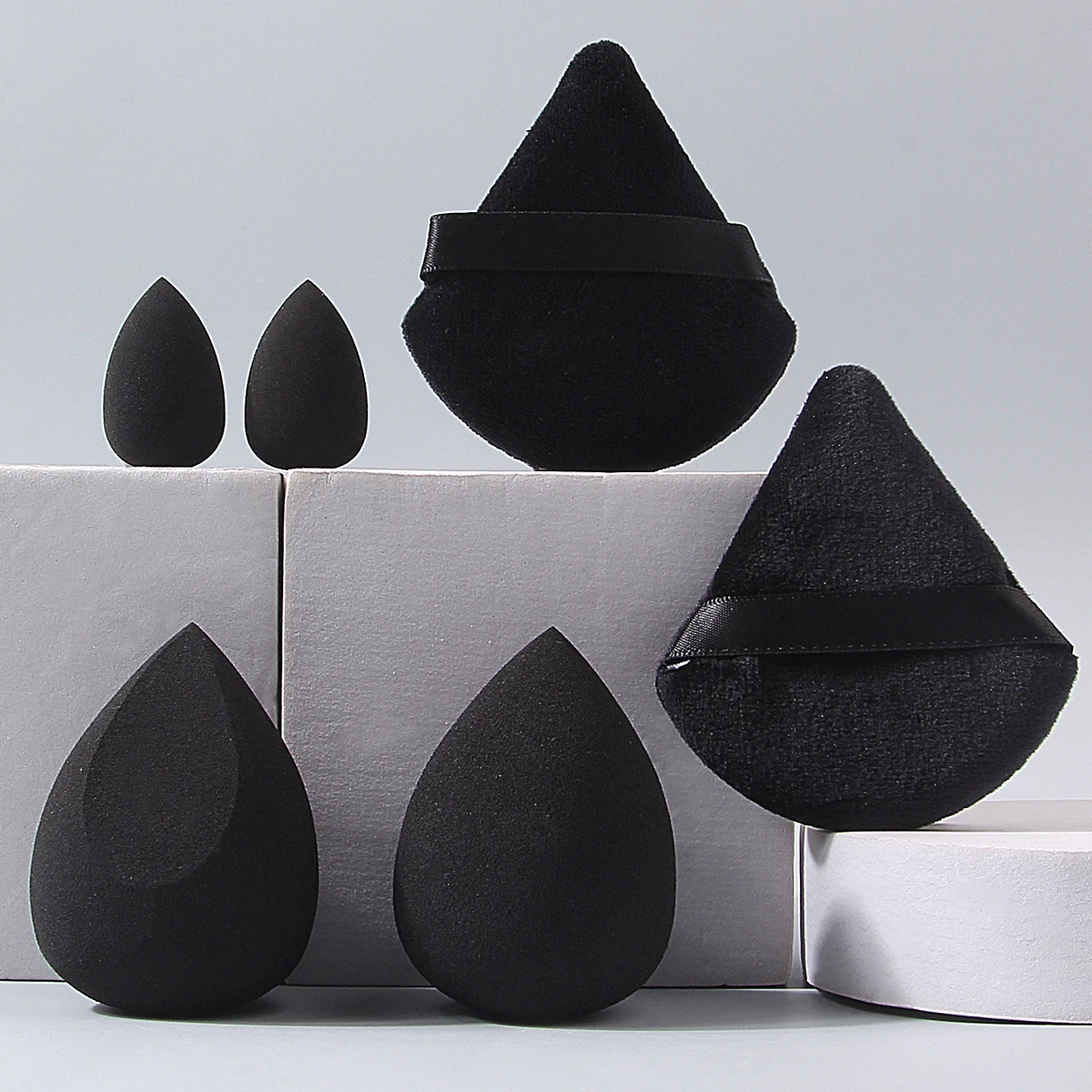 6-piece makeup sponge set, Beauty Egg mini Thumb Powder puff, sponge Powder puff, facial foundation, concealer, makeup tools