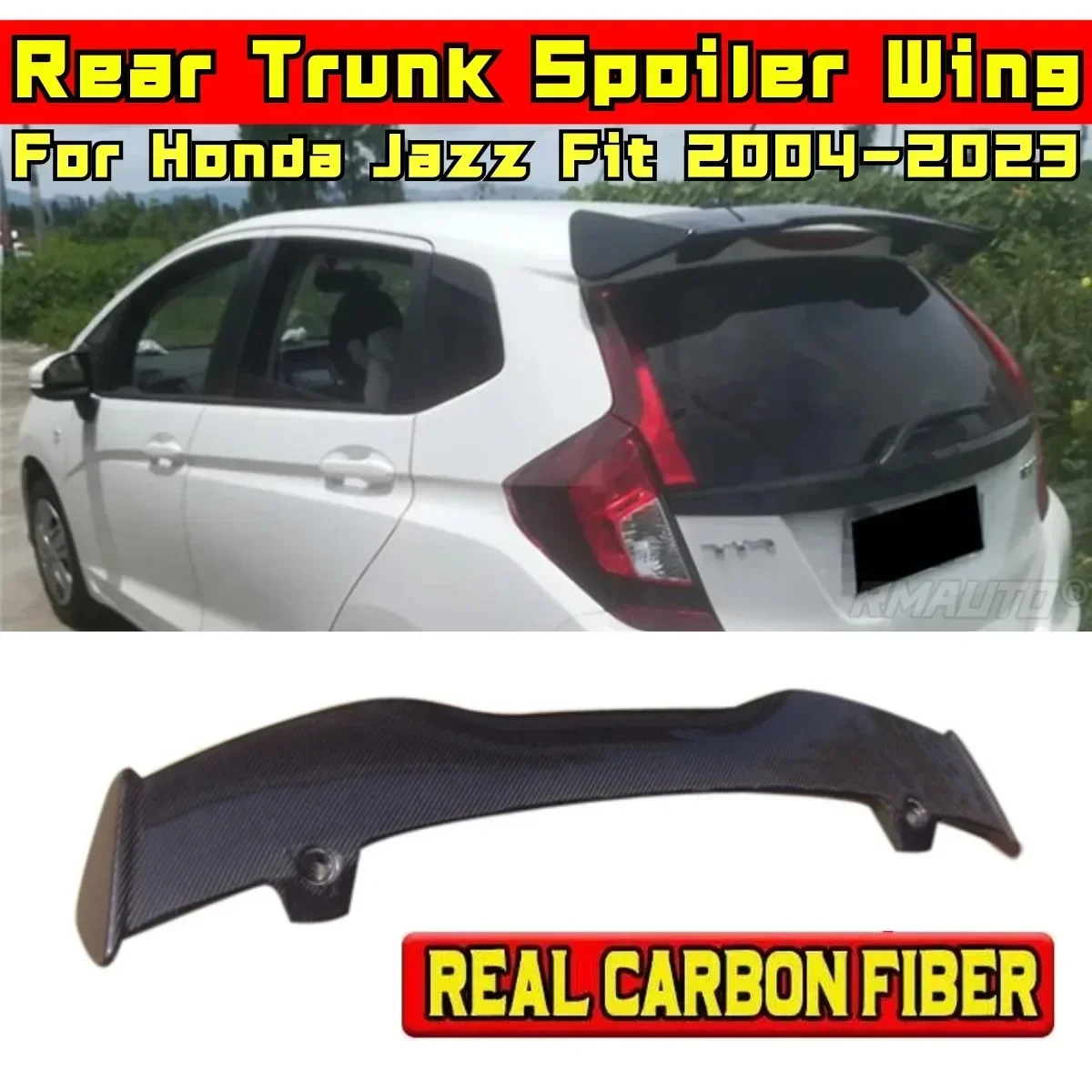 Car Rear Roof Spoiler Modification Part ABS Plastic Car Rear Spoiler Wing For Honda Fit Jazz GK5 GR9 2004-2023 Car Accessories
