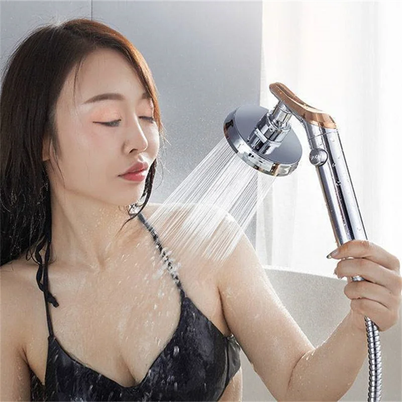 Bathroom Shower Head Adjustable Hand Shower High Pressure Energy Efficiency Index A+ One Button To Stop Water Shower Head E11795