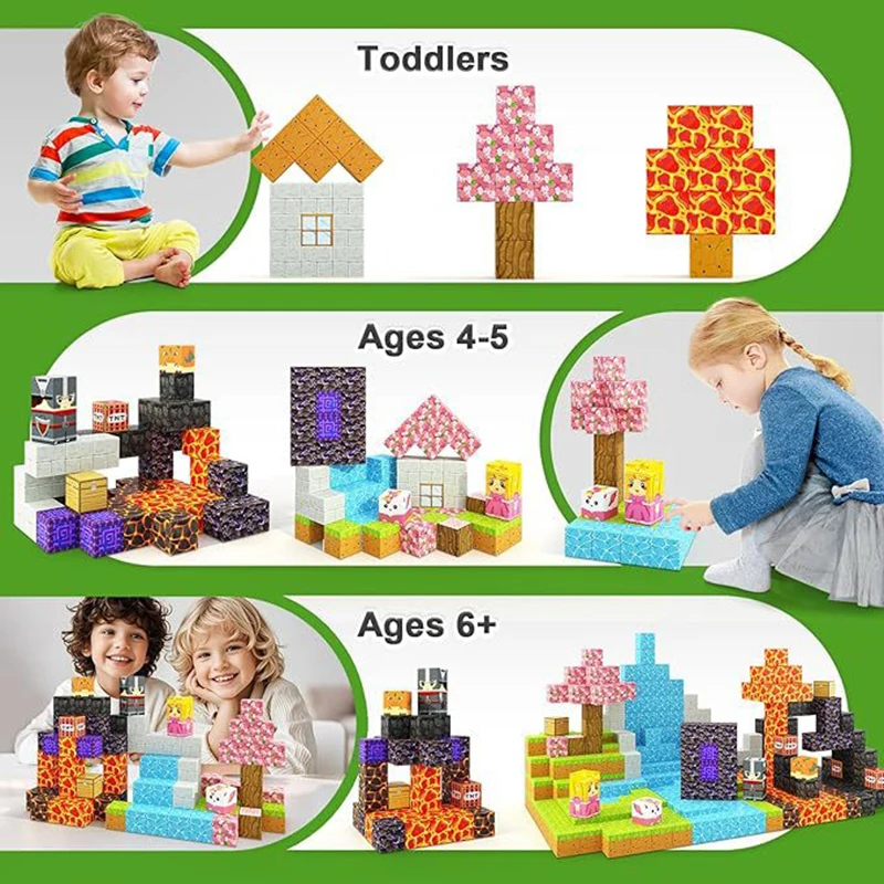 84 قطعة كتل مغناطيسية مجموعات طفل بناء اللعب المغناطيس العالم نموذج لعب للبنين بنات الجذعية مونتيسوري مكعبات الحسية الصغار الهدايا