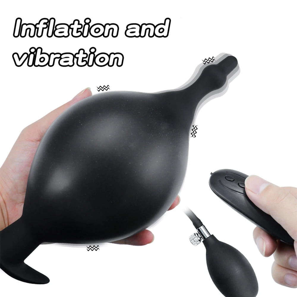 Anal Plug Vibrator Inflatable Pull Beads Vaginal Butt Anal Dilator Prostate Massager Stimulator Adult Sex Toys for Couples