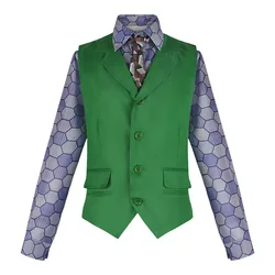 2024 Movie Joker 3 Clown Cosplay Shirt Vest Phoenix Arthur Joker Costume for Halloween Party Christmas Costume