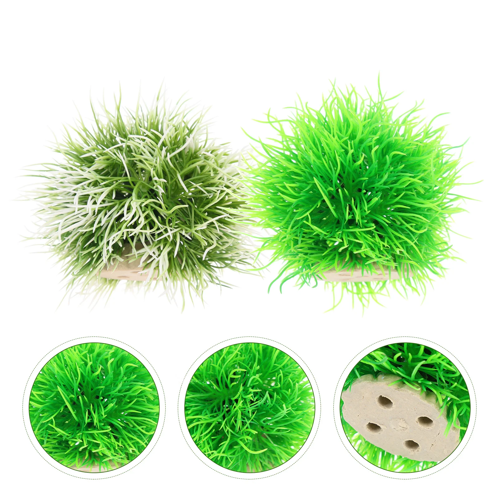 

2pcs Fish Tank Artificial Simulated Realistic Decorative Fish Tank Ornaments Aquarium Fake Plants Vivid Plastic Aquatic Plants