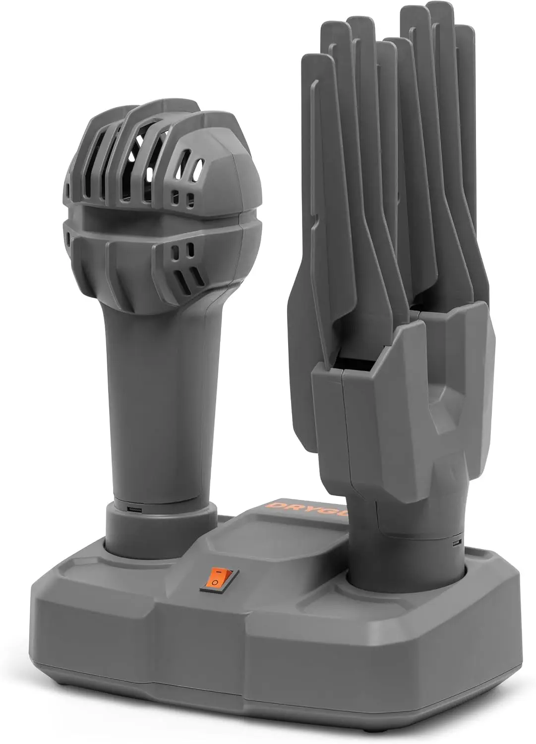 Helmet and Glove Dryer with No-Heat Fan-Driven Airflow for Fast Drying, Compact Whisper-Quiet Design, Durable Plastic Housing, Helmet-Specific Ports, and 6-Foot Power Cord for Flexible Placement