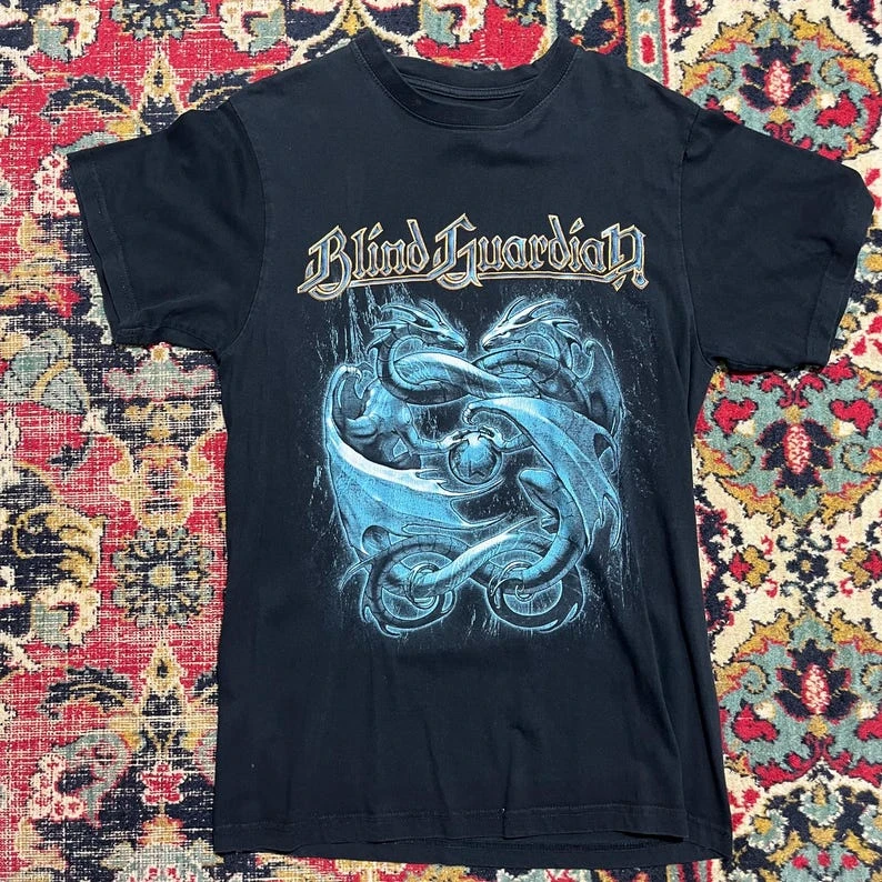 Vintage Blind Guardian Tour T-Shirt Streetwear Men Clothing