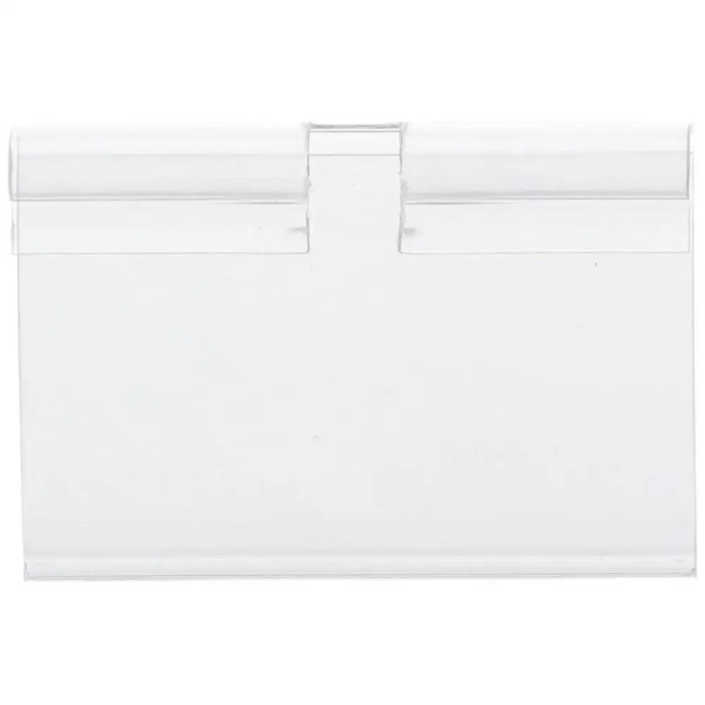 Shopping Mall Plastic Plastic Label Holders Reusable Clip On Label Holder Ticket Display Holder Shop