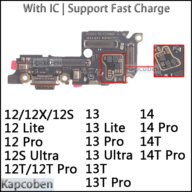 

Usb Dock Charger Connector Ports for Xiaomi Mi 13 13T 14 12 12X 12S 12T 14T Ultra Lite Pro Charging Board Flex Module
