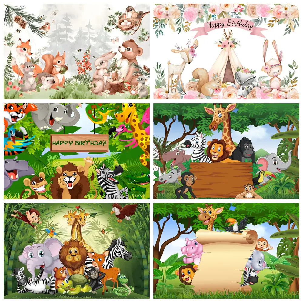 

Tropical Jungle Safari Wild One Backdrop First Birthday Safari Birthday Decorations Baby Shower Boy Girl 1st Birthday Background