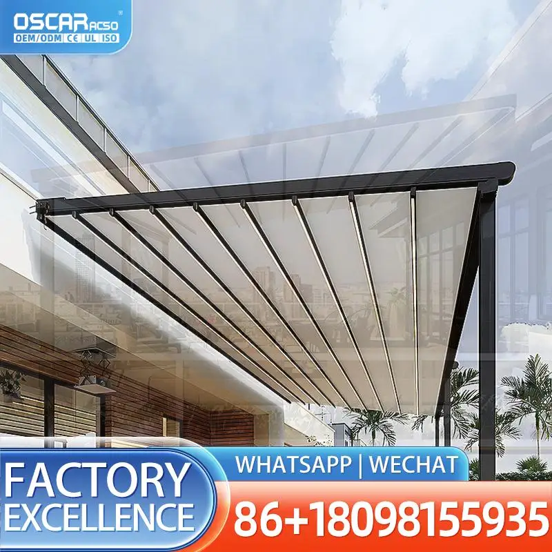 3x3 3x4 3x5 3x6 4x3 4x4 4x6 6x3 6x4 Modern Designs Swimming Pool Electric Pergola Roof Side Sun Screen Installation for Outdoor view 2