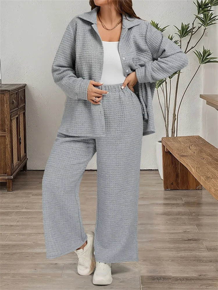 Wmstar broeksets groothandel plus size casual comfortabele losse tweedelige set rits top en broek bijpassende dropshopping