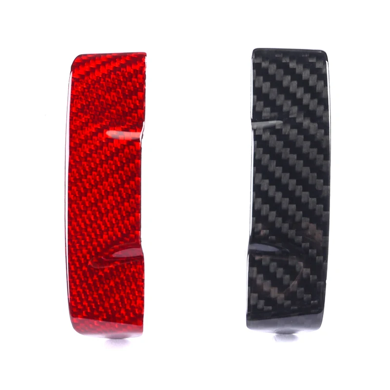 2Pcs Real Carbon Fiber Creative Patch For Safety Belt Buckle Sticker For Tesla Model 3 Interior Accessories Tuning Model Y