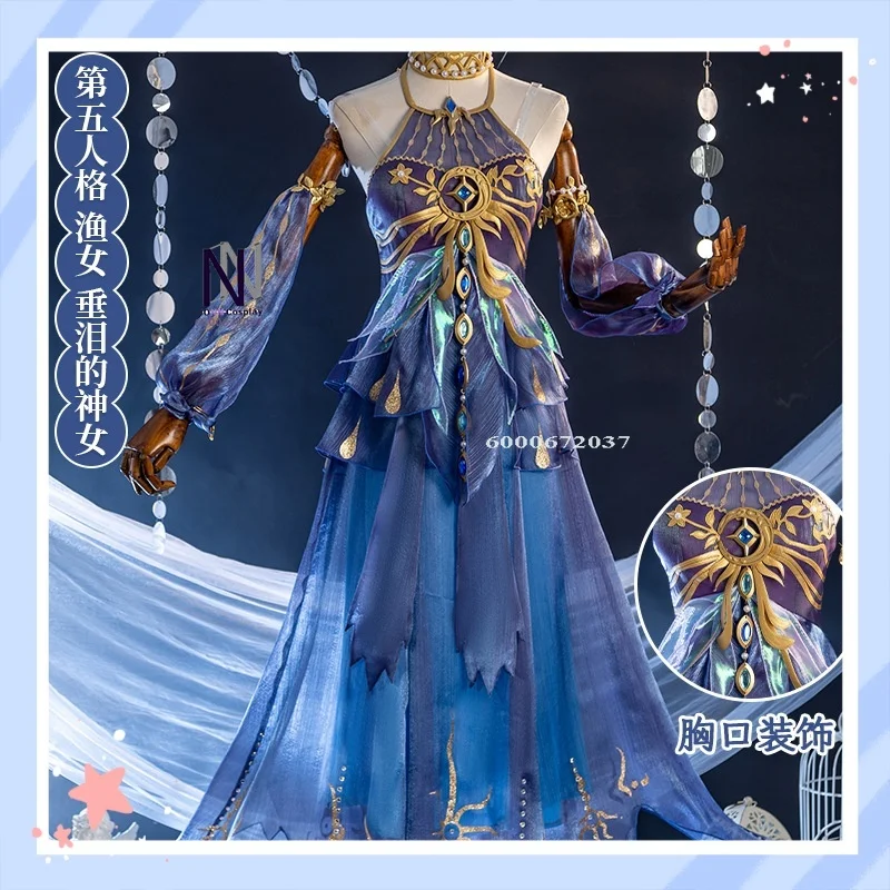 

Identity V Fisherwoman Weeping Goddess Cosplay Costume Complete Women's Outfits Role-playing As Game Characters in Stock Flowing