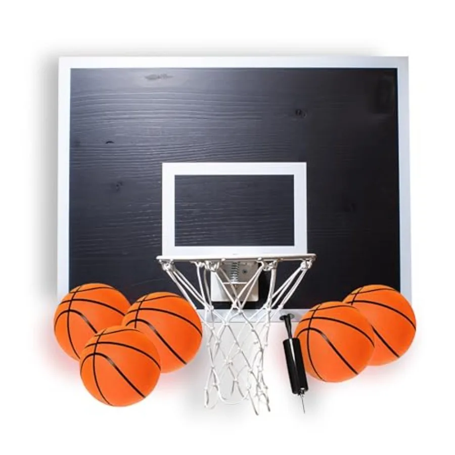 

MVP Mini Indoor Basketball Hoop and Ball Set in Solid red Cedar Made in USA. Unique Over The Door or Wall Option 5 Mini Basketb