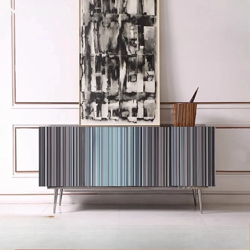 

A Italian light luxury dining side cabinet modern simple living room creative storage decoration household wall dining room