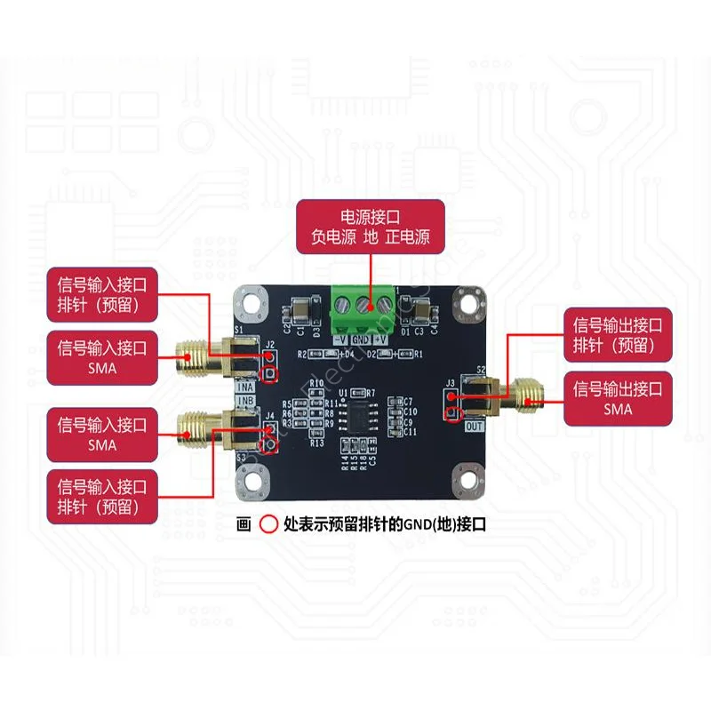 وحدة أداة عالية السرعة تم إضافة قناتين معًا بمضخم التحيز وحدة تضمين الإشارة عرض النطاق الترددي 110 متر