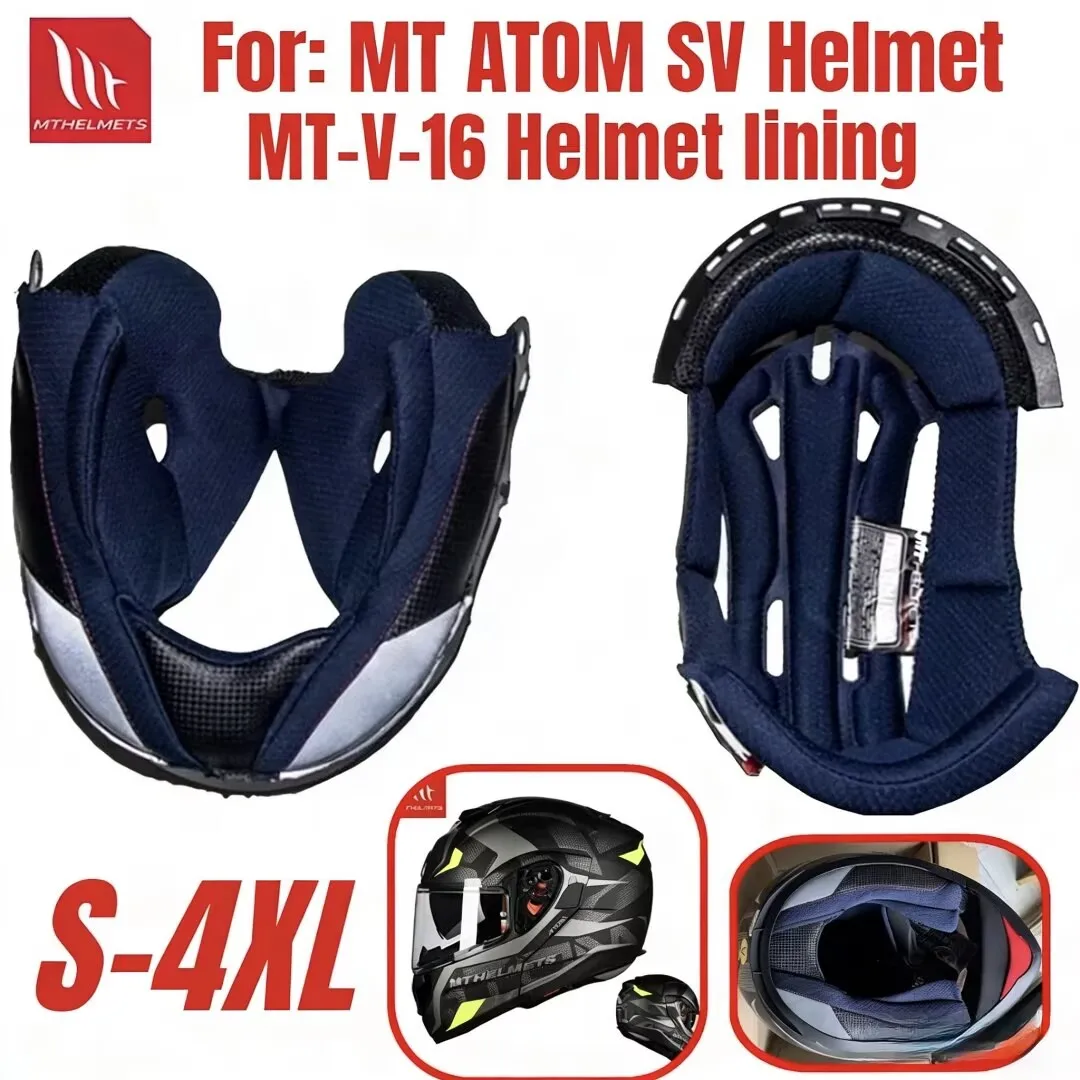 Original MT ATOM SV Helmet Lining MT-V-16 Flip Up Helmet Lining replacement Accessories