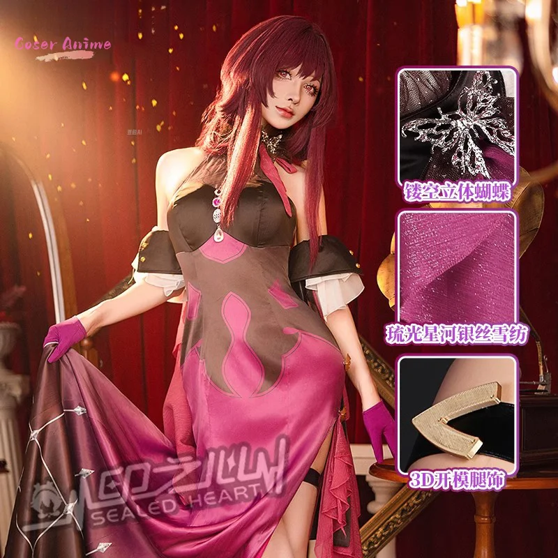 

Honkai: Star Rail Kafka Concert Dress Game Suit Elegant Uniform Cosplay Costume Halloween Party Role Play Outfit Women