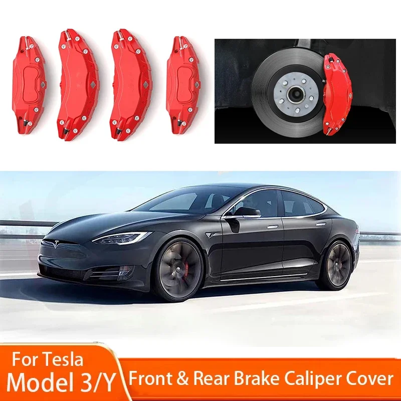 

Wheel Brake Caliper Cover for Tesla Model Y Juniper Model 3 Highland 2025 Aluminum Alloy Sports Decorative Cover Car Accessories